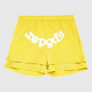 Sp5der logo Yellow Short